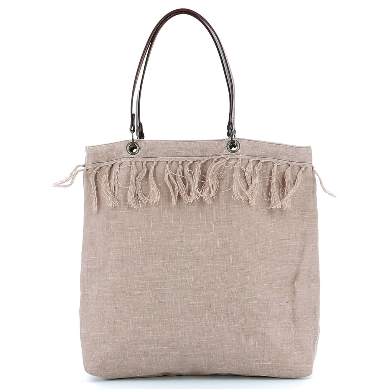 En Fil d'Indienne Sac Cabas Medium Double double poudre - 36x36x12 cm