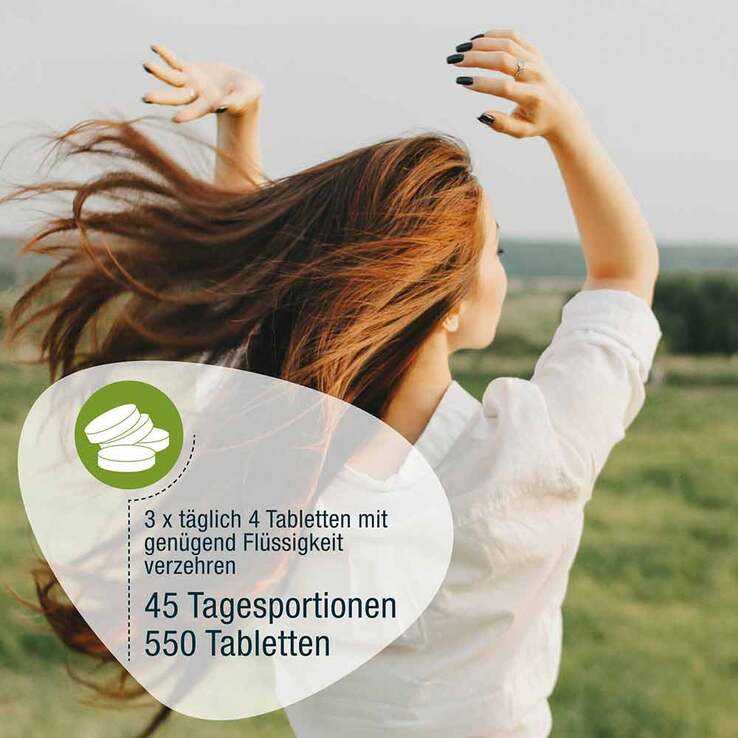 Spirulina 500 mg Bio Naturland Tabletten, 550 St