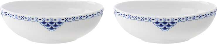 Royal Copenhagen Prinsesse oval skål 37 cl 2 stk. Hvid