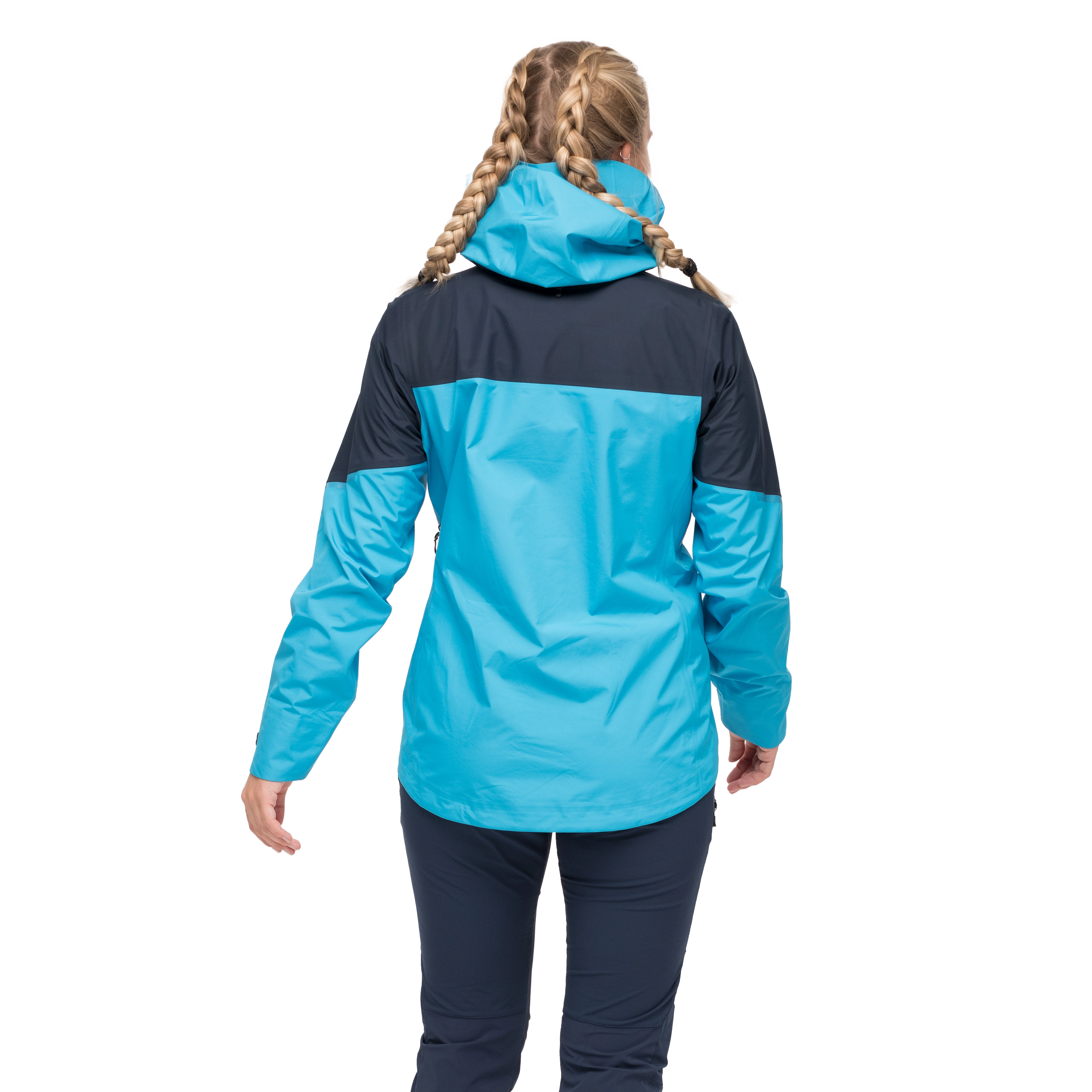 Rabot Light 3L Shell Jacket Women Aqua Lagoon / Navy Blue