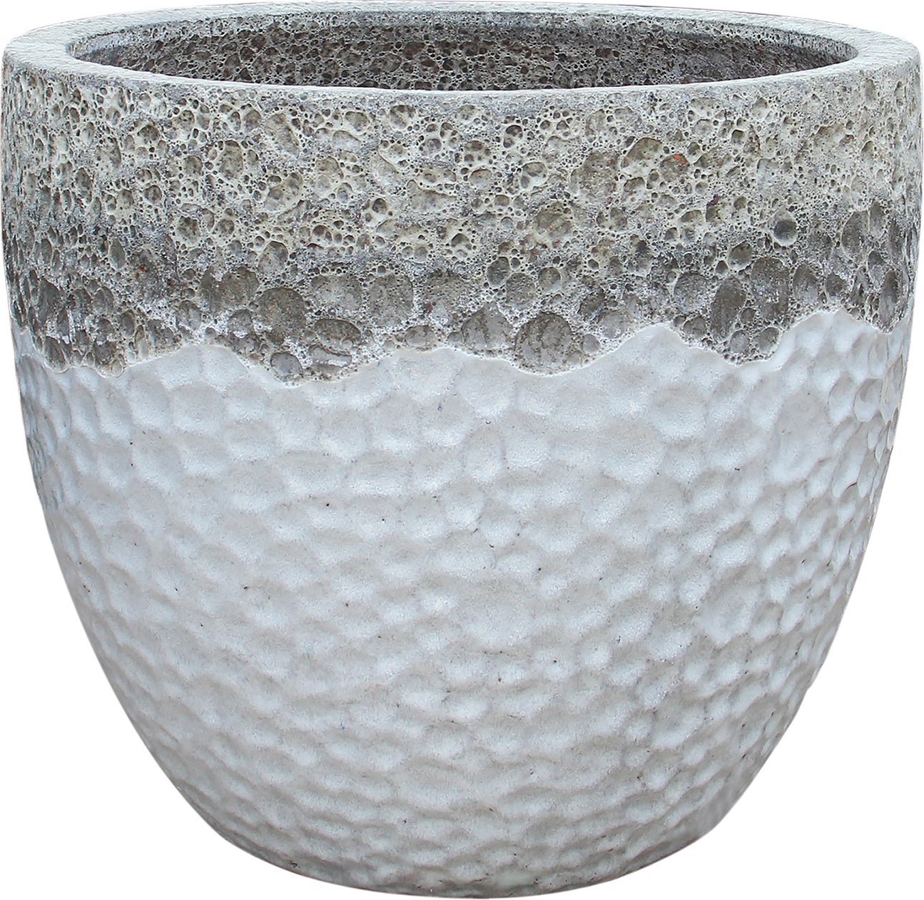 Intratuin bloempot Atlantic grijs / wit D 56 H 48 cm