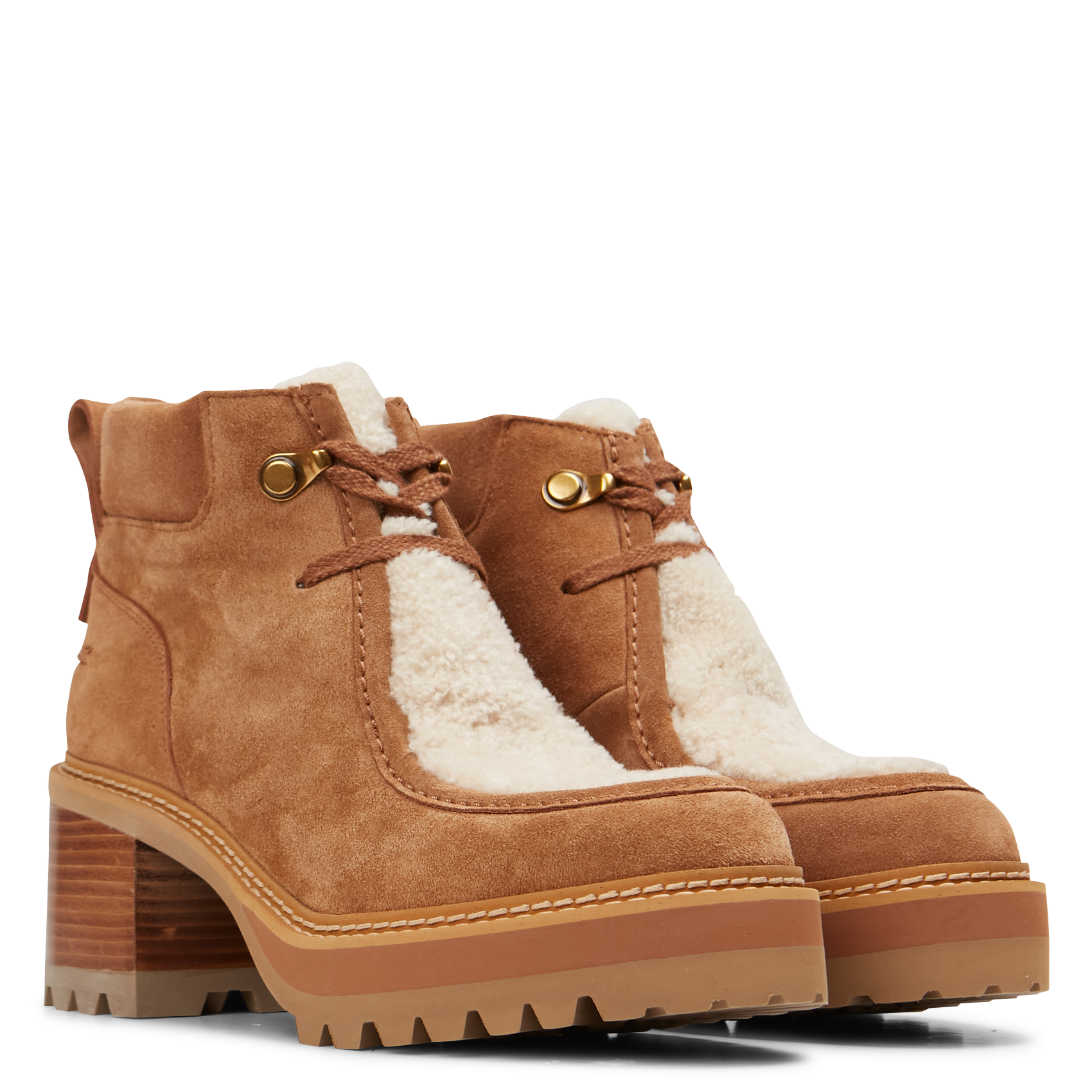 Bottines à lacets | Marron