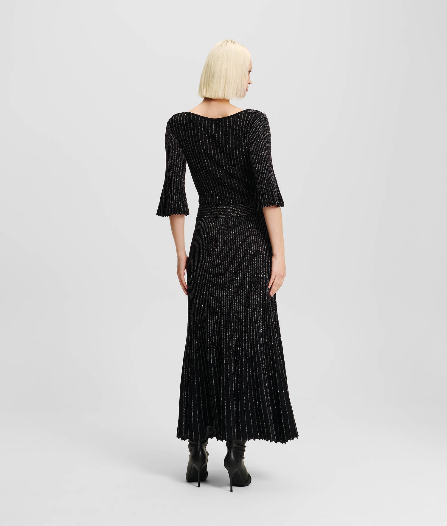 ROBE TRICOT PLISSÉE EN LUREX