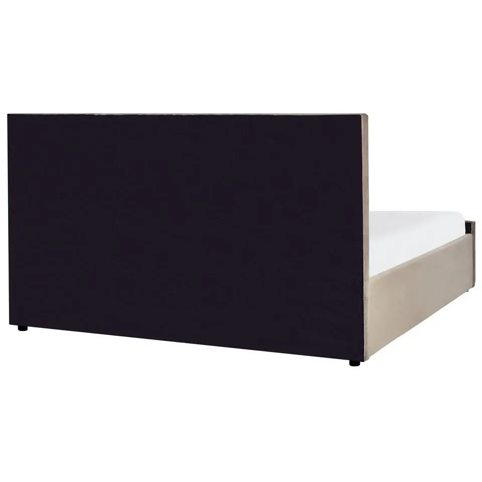 AMIENS - Bed met opbergruimte - Taupe - 180 x 200 cm - Fluweel