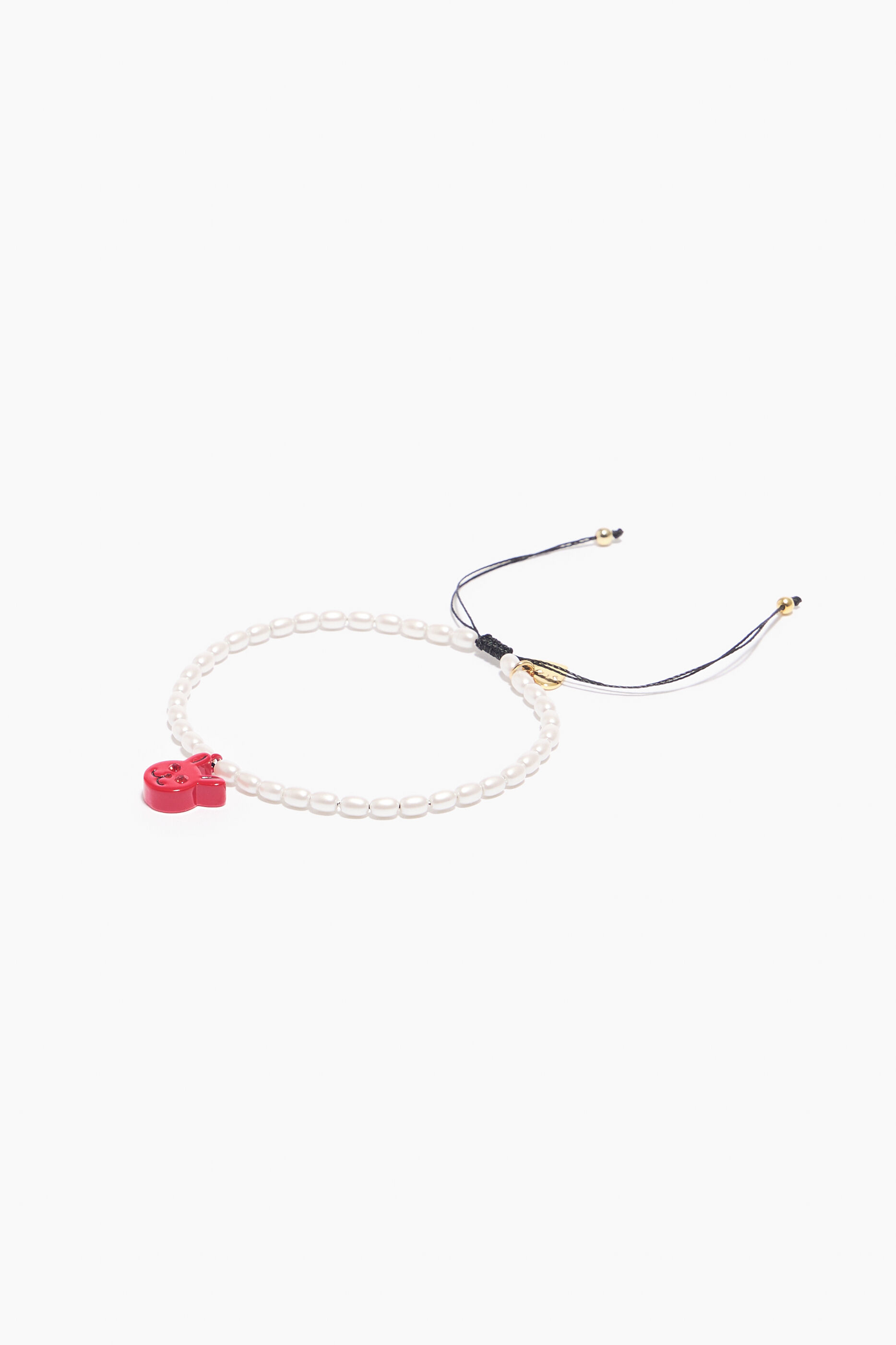 Pulseira de pérolas de coelho vermelho