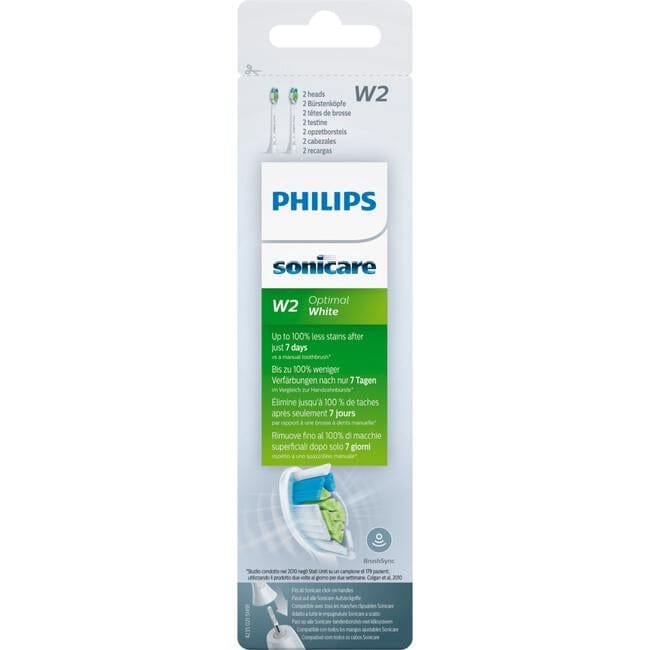 Philips Sonicare W2 Optimal White HX6062/10 Opzetborstels 2 stuks