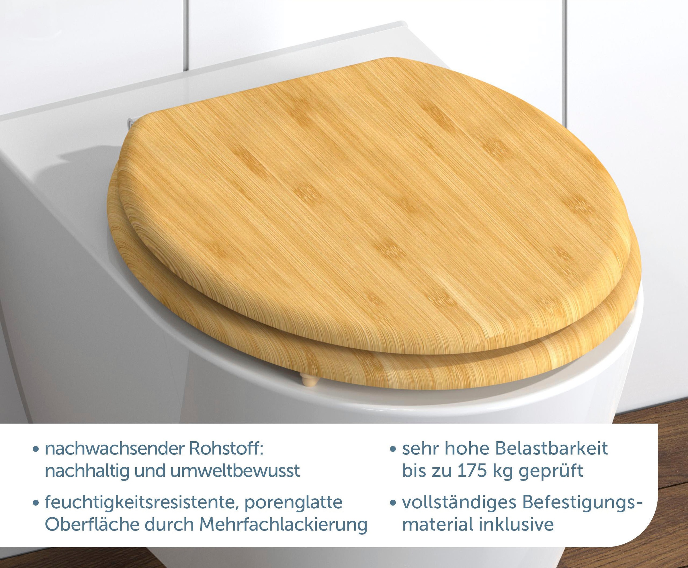 Schütte WC-Sitz »NATURAL BAMBOO« aus Bambus Vollholz
