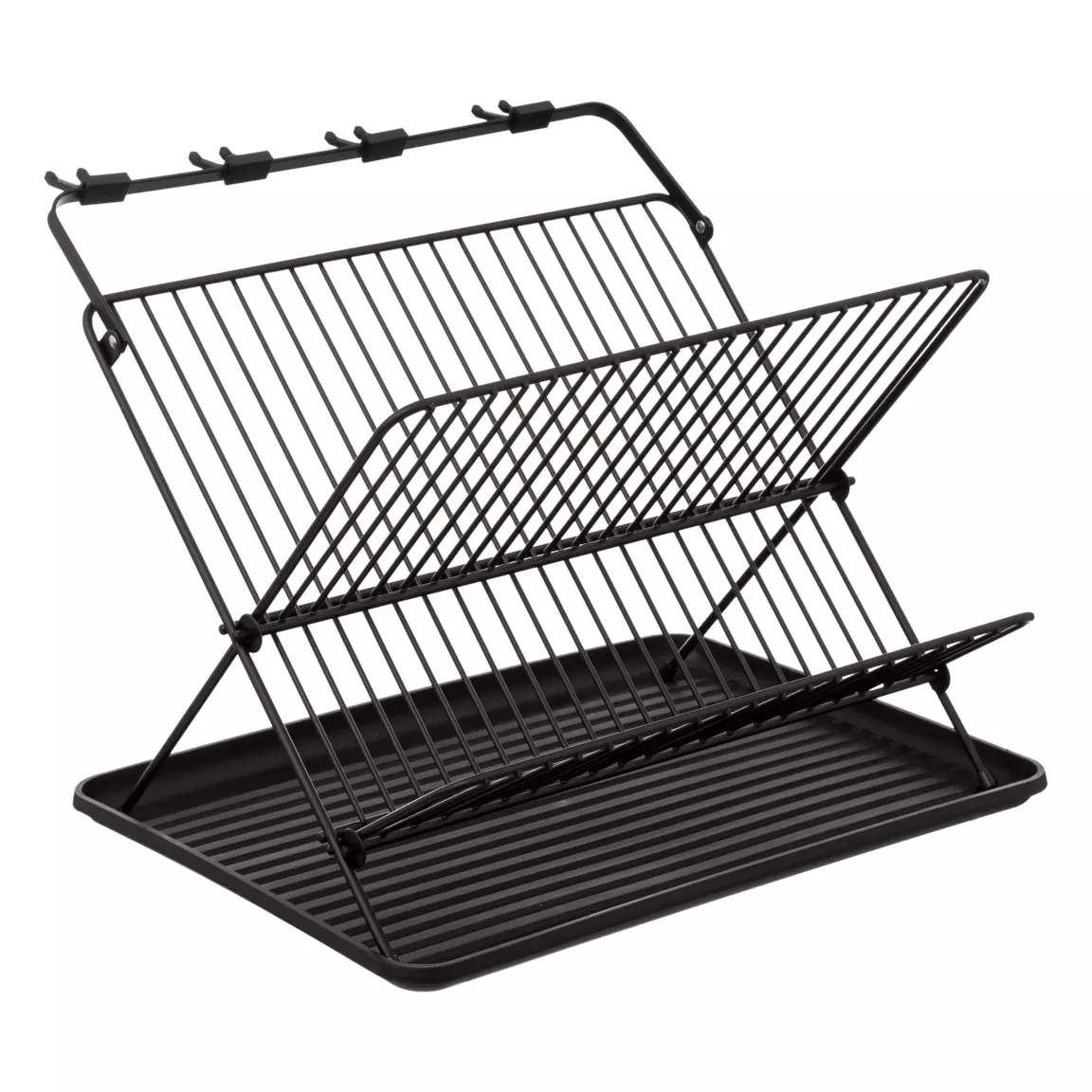 Egouttoir pliant 2 niveaux (42 x 37 cm) Métal Noir