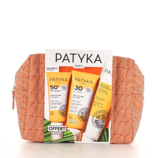 Trousse solaire Patyka - Crème visage, spray corps et après soleil
