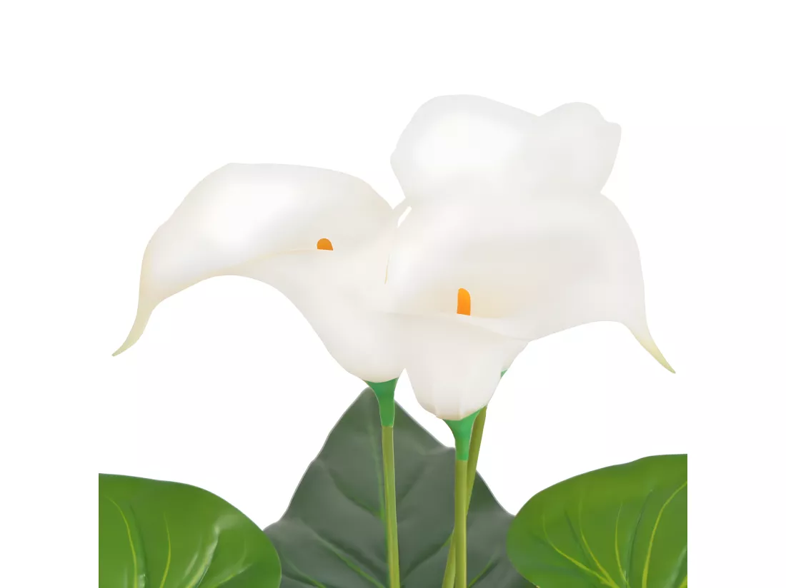 Plante artificielle avec pot blanche 8.5 x 12.5 x 45 cm DEC021924
