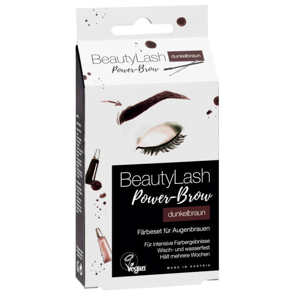 Kit de teinture vegan Sourcils Brun Foncé BeautyLash