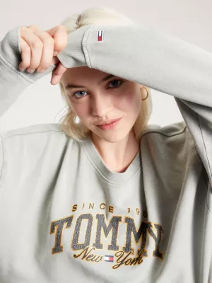 Moletom Varsity Cropped com Logo