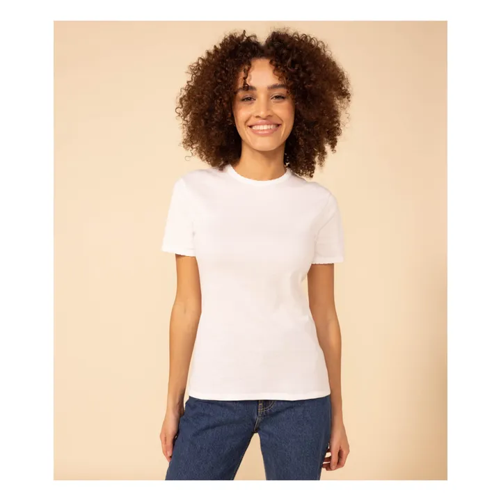 Petit Bateau T-shirt Point Cocotte - Collection Femme | Blanc