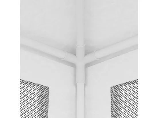 Tente de réception 4 parois latérales en maille 2,5x2,5 m Blanc