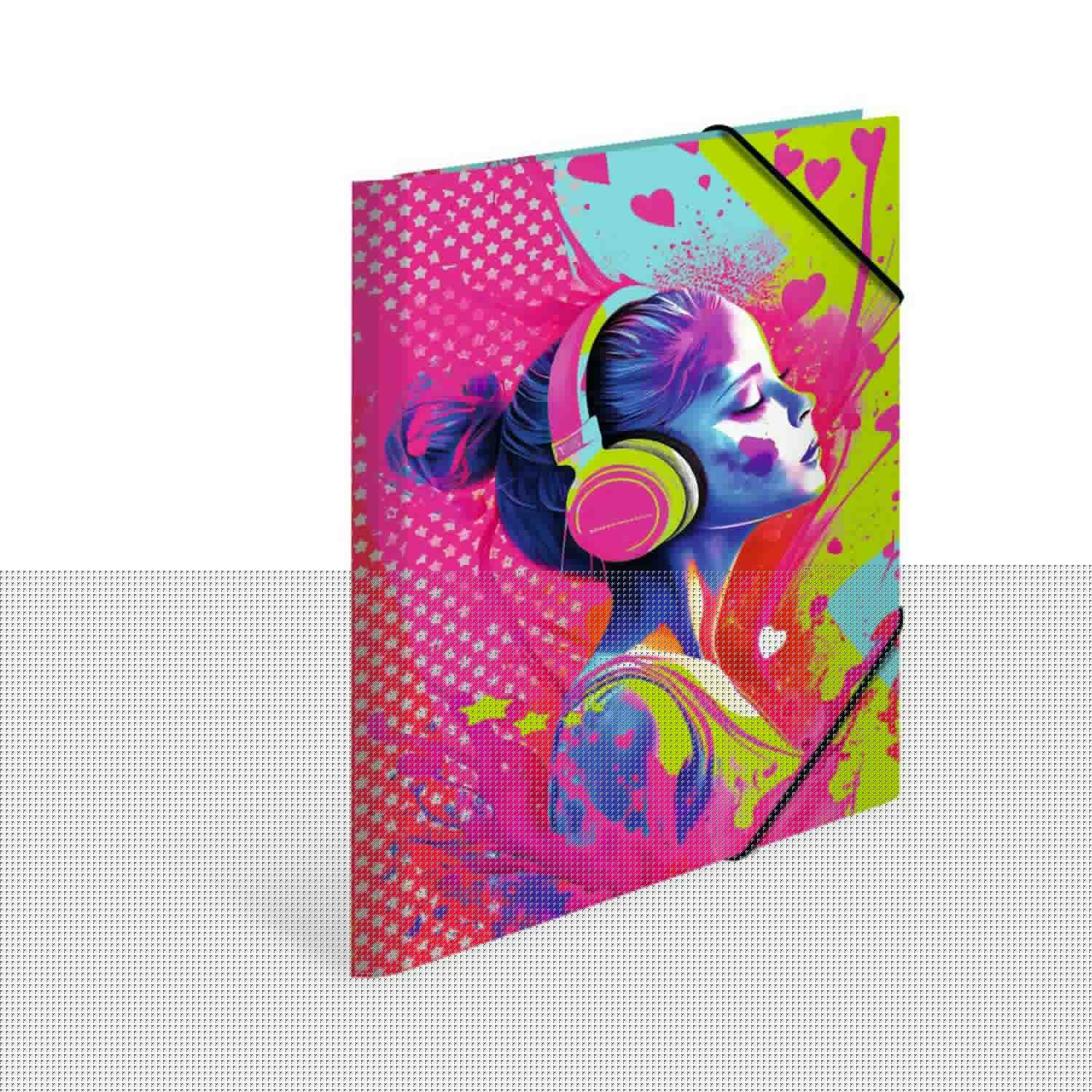 Sammelmappe Music Girl A4 Karton
