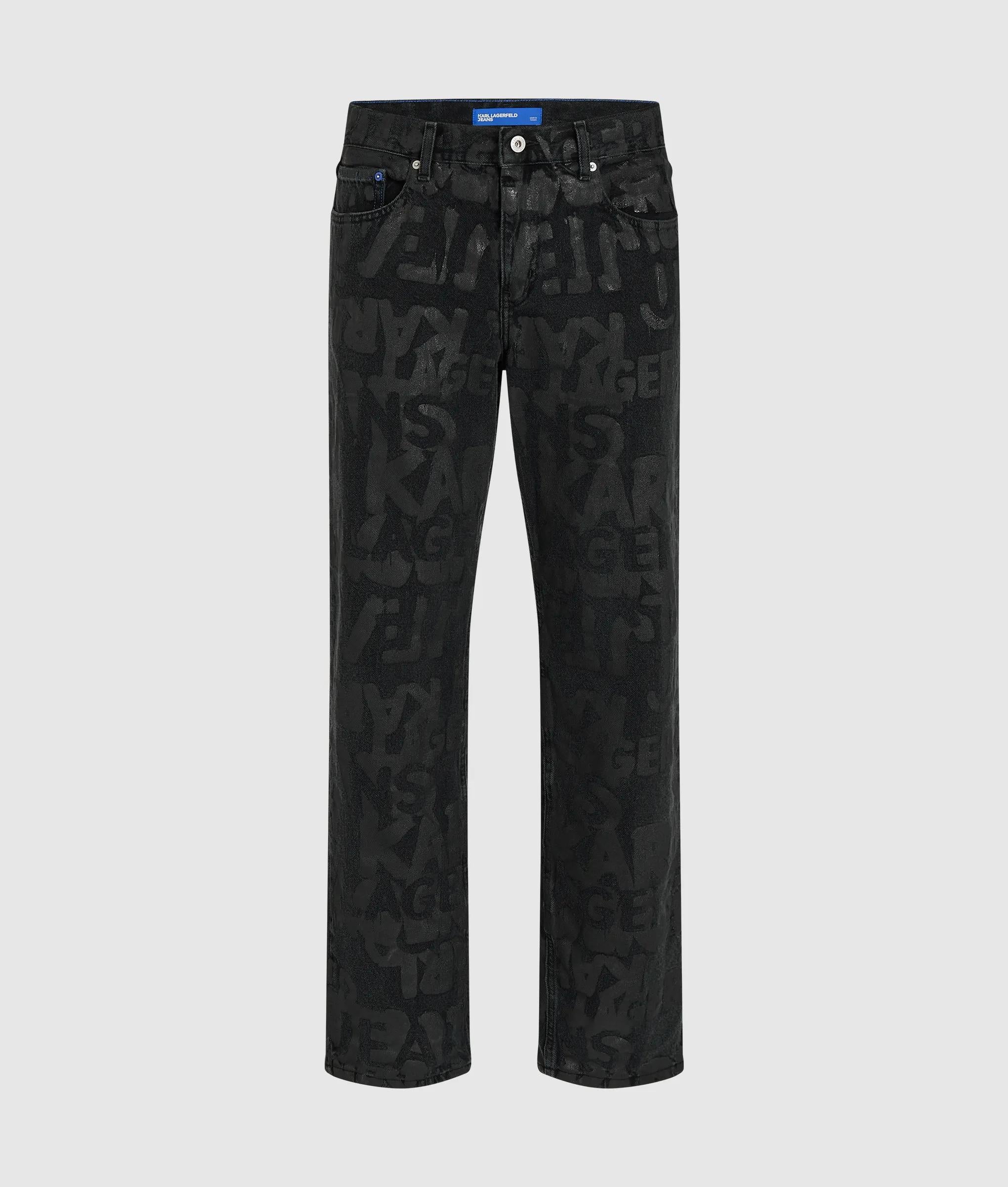 Logo-print rechte jeans