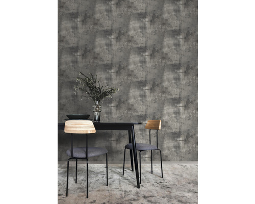 Vliesbehang A55501 Geborstelde textuur grijs