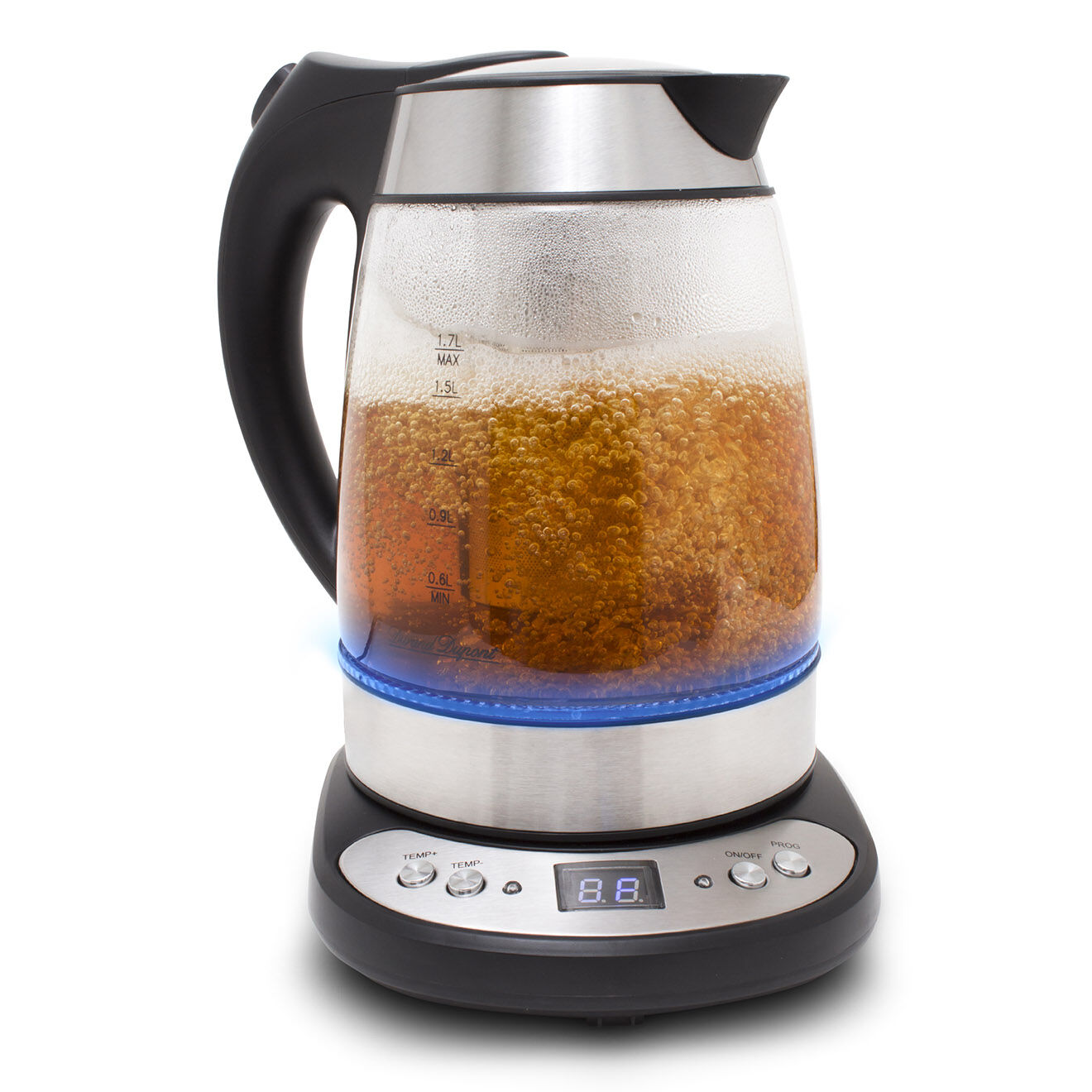Kitchencook Bouilloire électrique en verre avec LED multicolore - 1.7 L