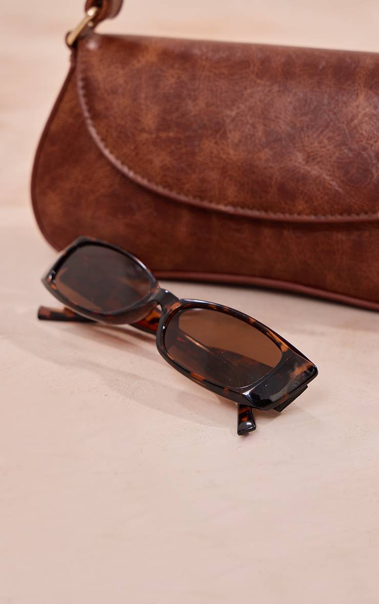 Tortoiseshell Lunettes De Soleil Œil De Chat Fines