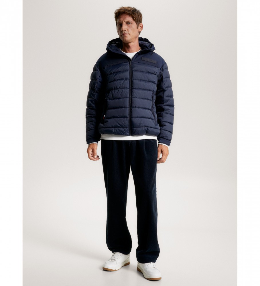 Jaqueta acolchoada Tommy Hilfiger em nylon reciclado azul-marinho
