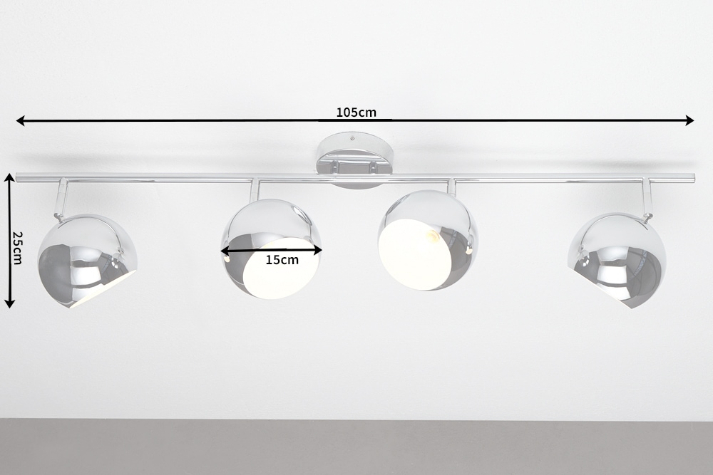 Moderne Deckenleuchte BUBBLE  105cm silber Chrom Pendelleuchte