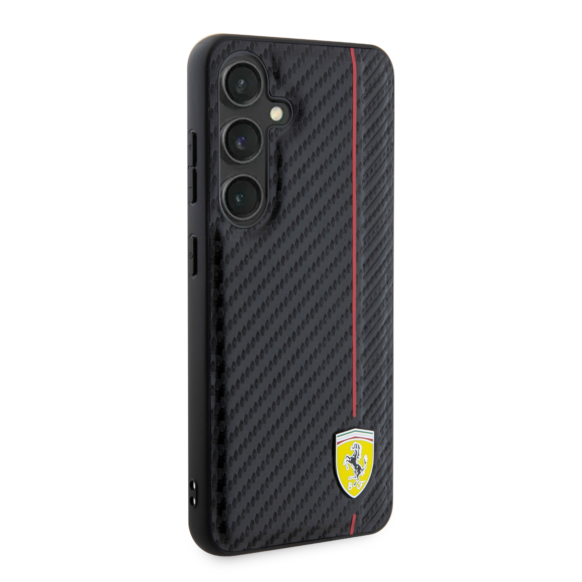 Samsung Galaxy S24  Plus Hardcase Hülle Carbon Printed Line (FEHCS24MN3DUR) - Schwarz