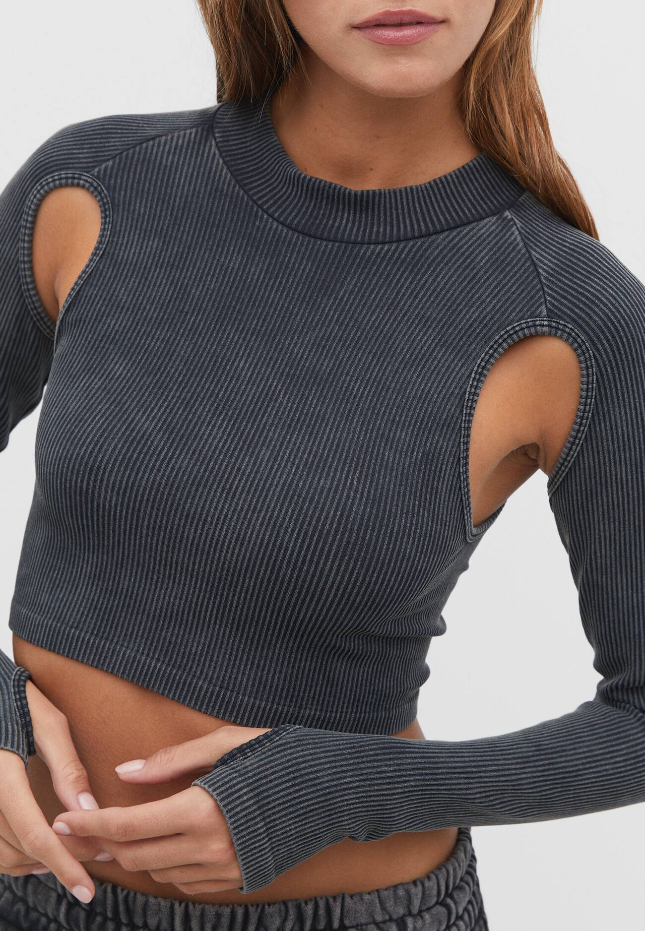 Top cropped sem costuras