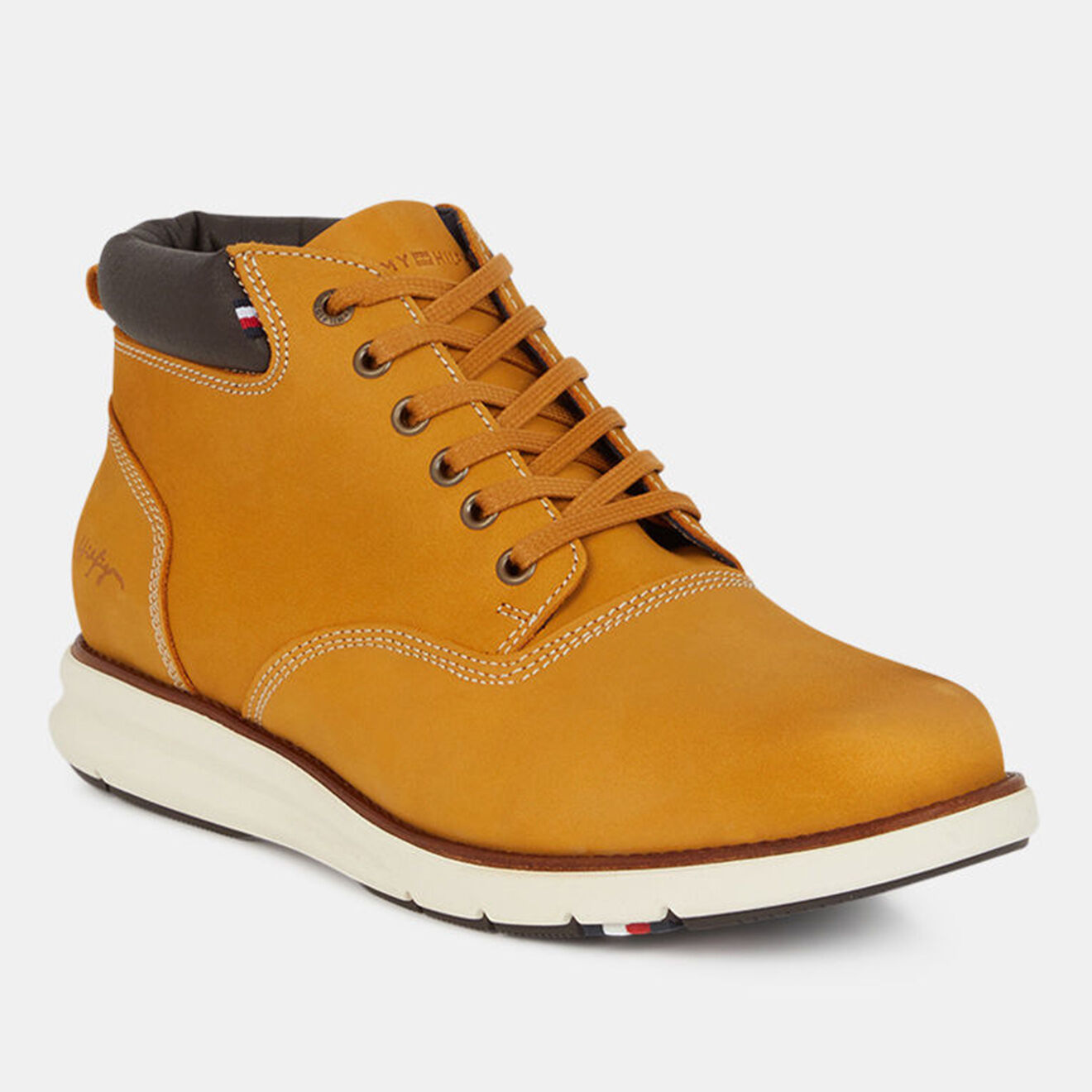 Tommy Hilfiger Boots en Nubuck Premium Hybrid moutarde