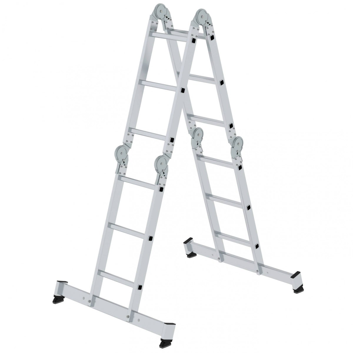 MUNK multifunctionele ladder met Nivello® dwarsbalk, 4x3 sporten