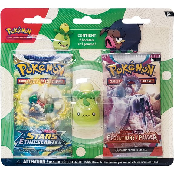 Pack Pokemon 2 boosters et une gomme