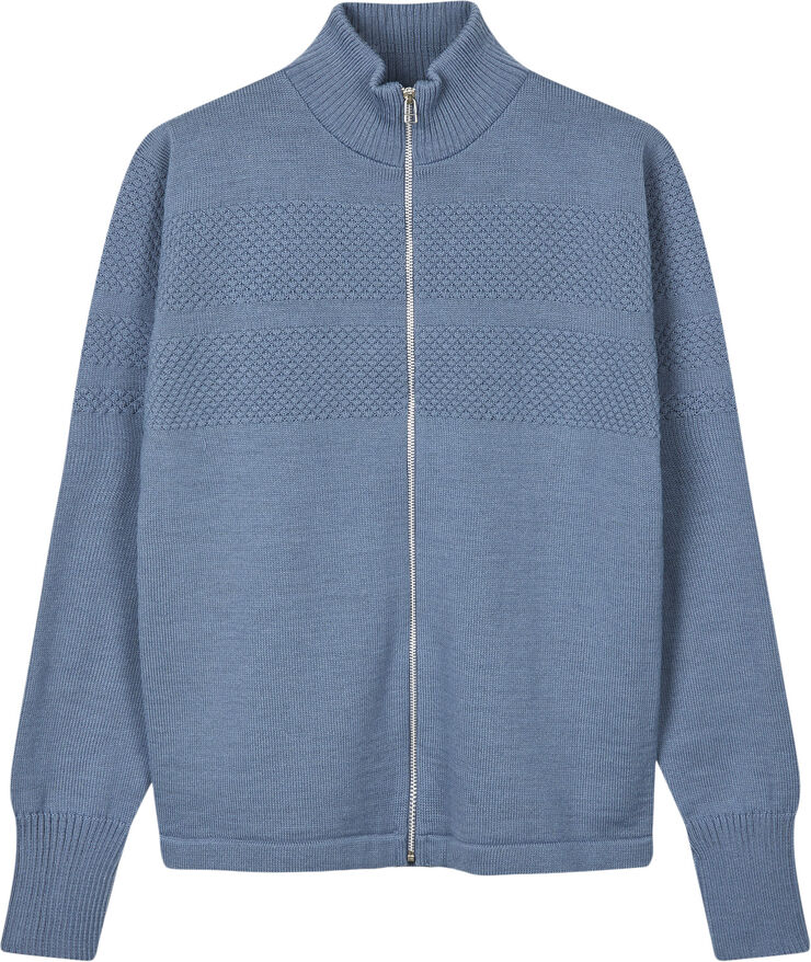 Mads Nørgaard - Copenhagen Wool Klemens Zip Knit Lyseblå