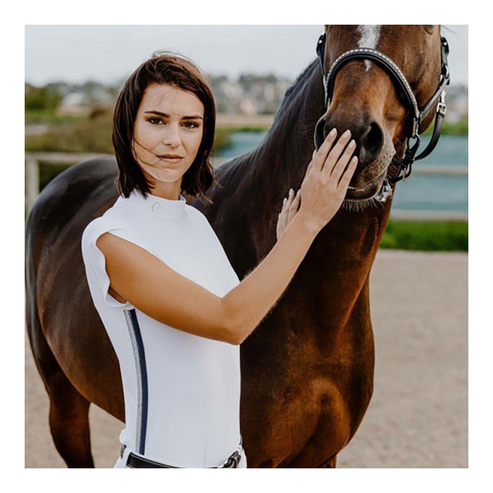 Equitheme OCALA - Polo de concours Femme blanc