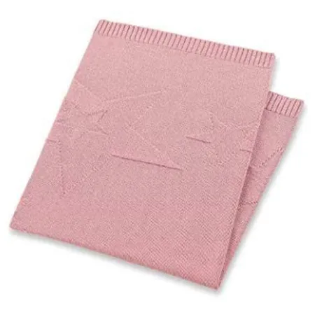 Sterntaler Strick-Schmusedecke rosa, 75 x 90 cm