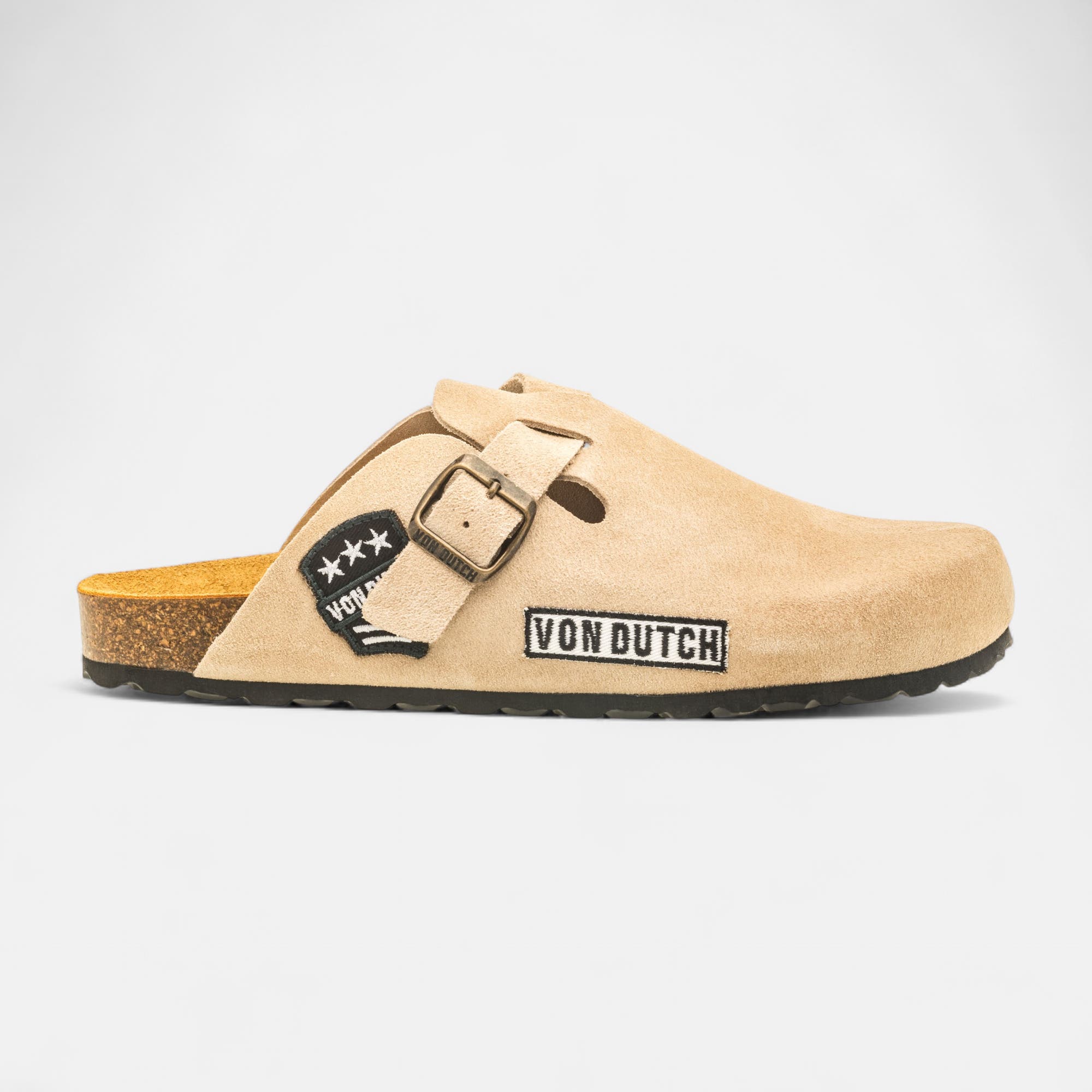 Sabots Homme en cuir beige