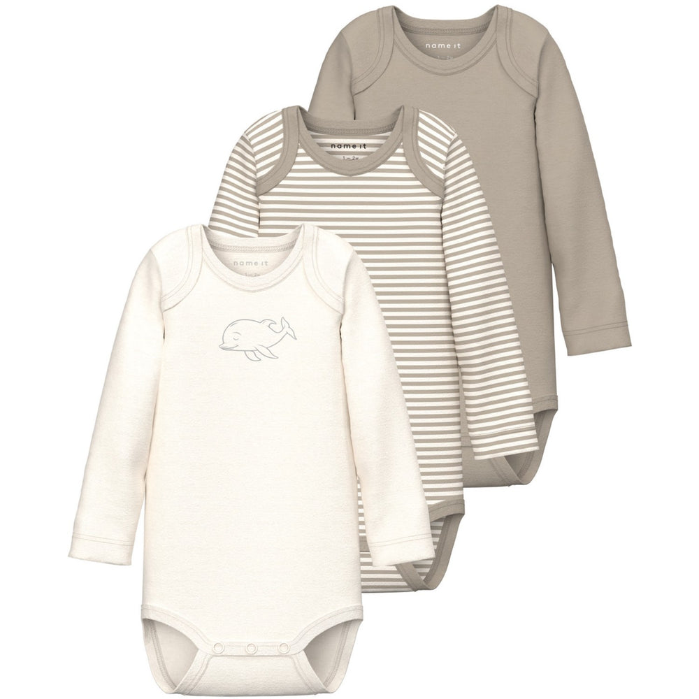 Køb Name It Pure Cashmere Body 3-pak Core 2 Noos