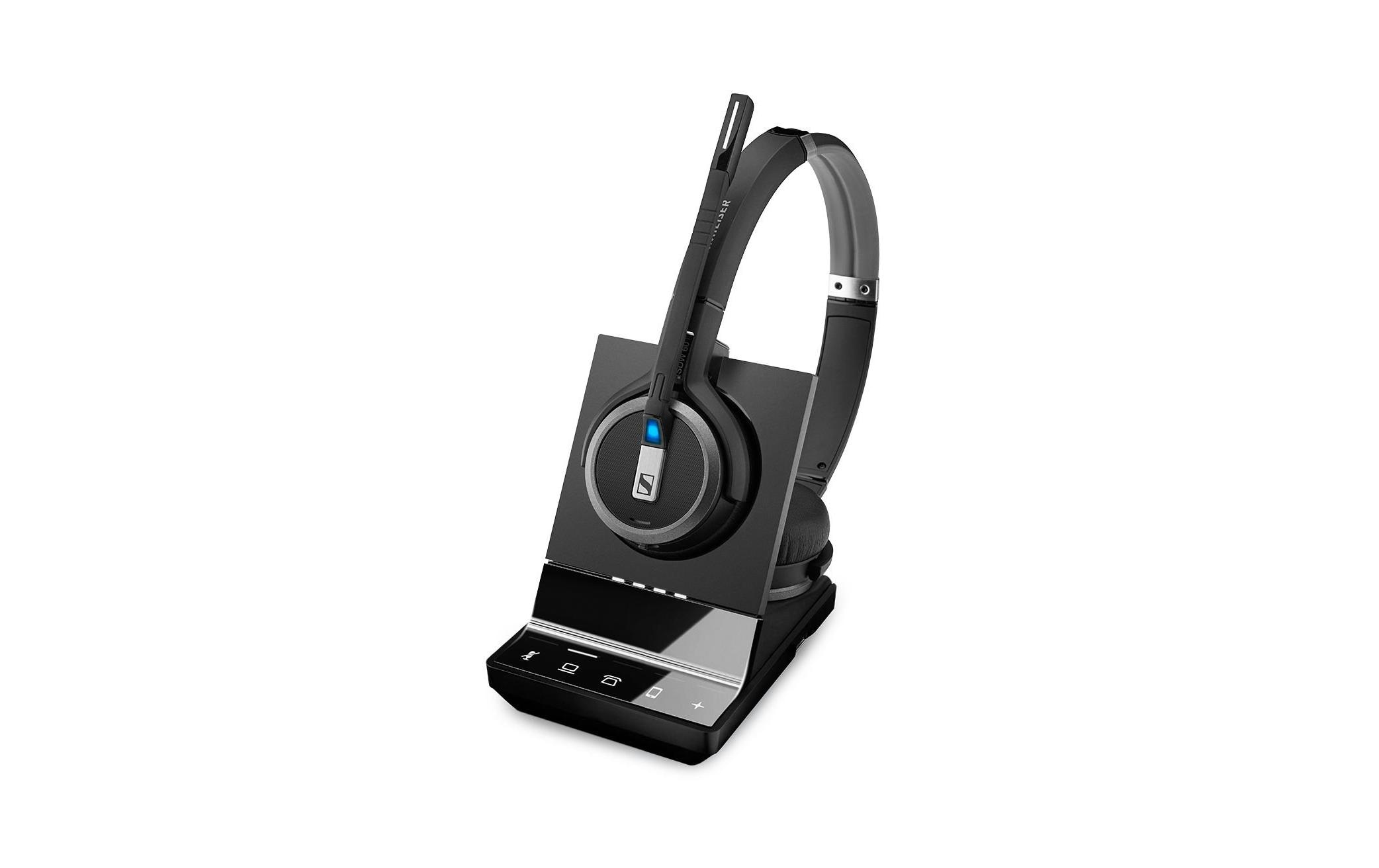 Headset IMPACT 5065 Duo<br>Herausragendes, einseitiges, kabelloses DECT-Headset mit Dual-Konnektivität und drei Tragevarianten