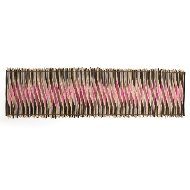 Tischläufer, schwarz/rosa, L 150 cm, B 35 cm von fischer's lagerhaus