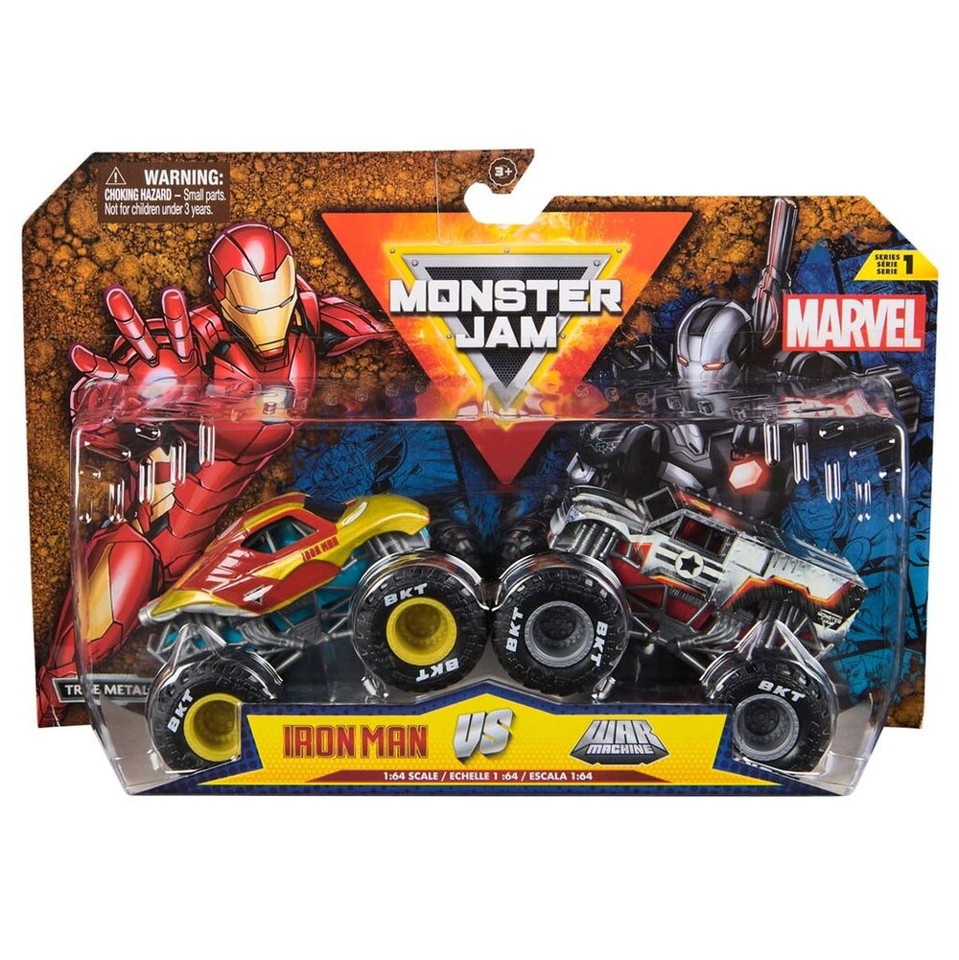 Monster Jam 1:64 Marvel 2-Pk Iron:War Machine