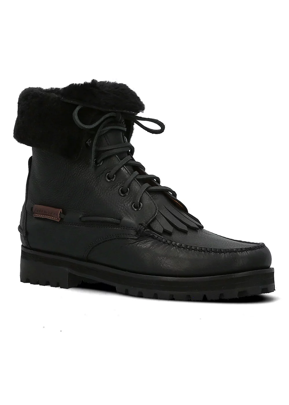 W LUG BOOT FUR NOIR