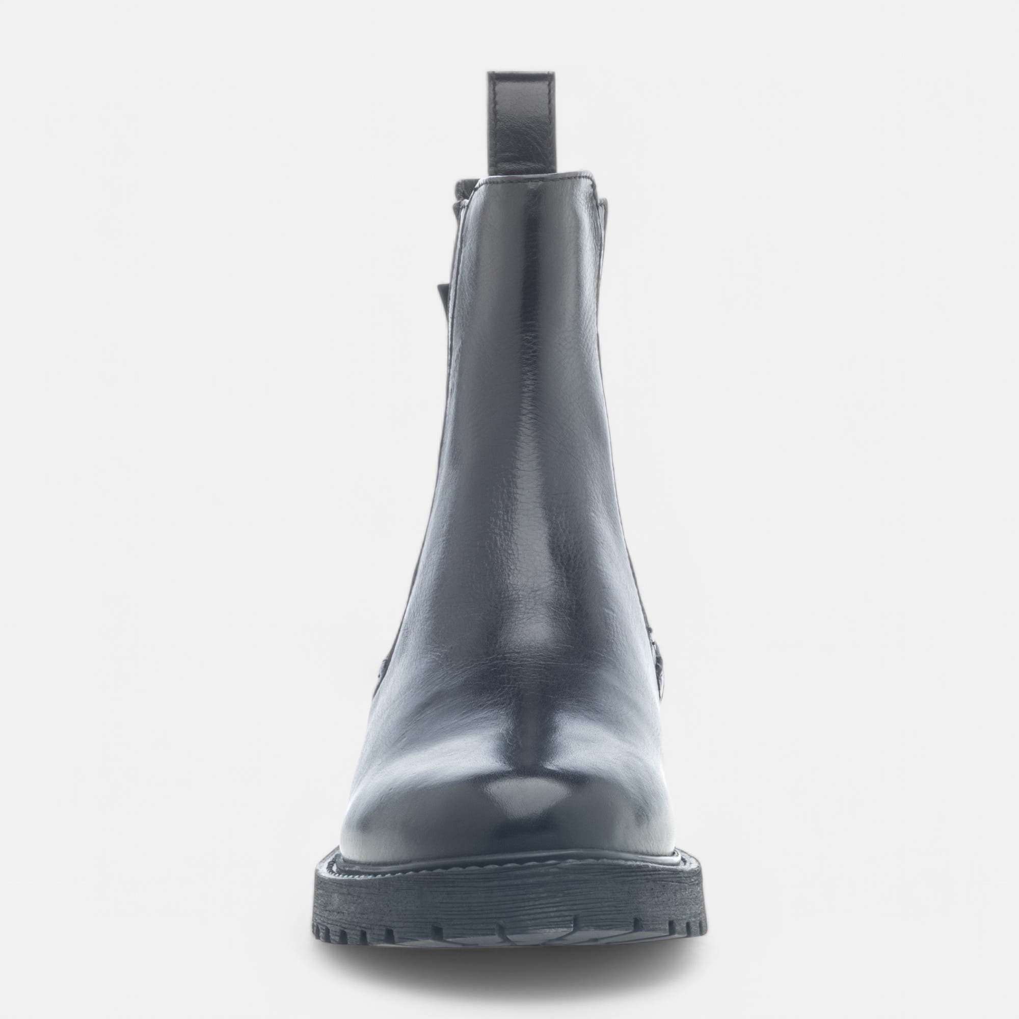 Boots chelsea Femme en cuir noir