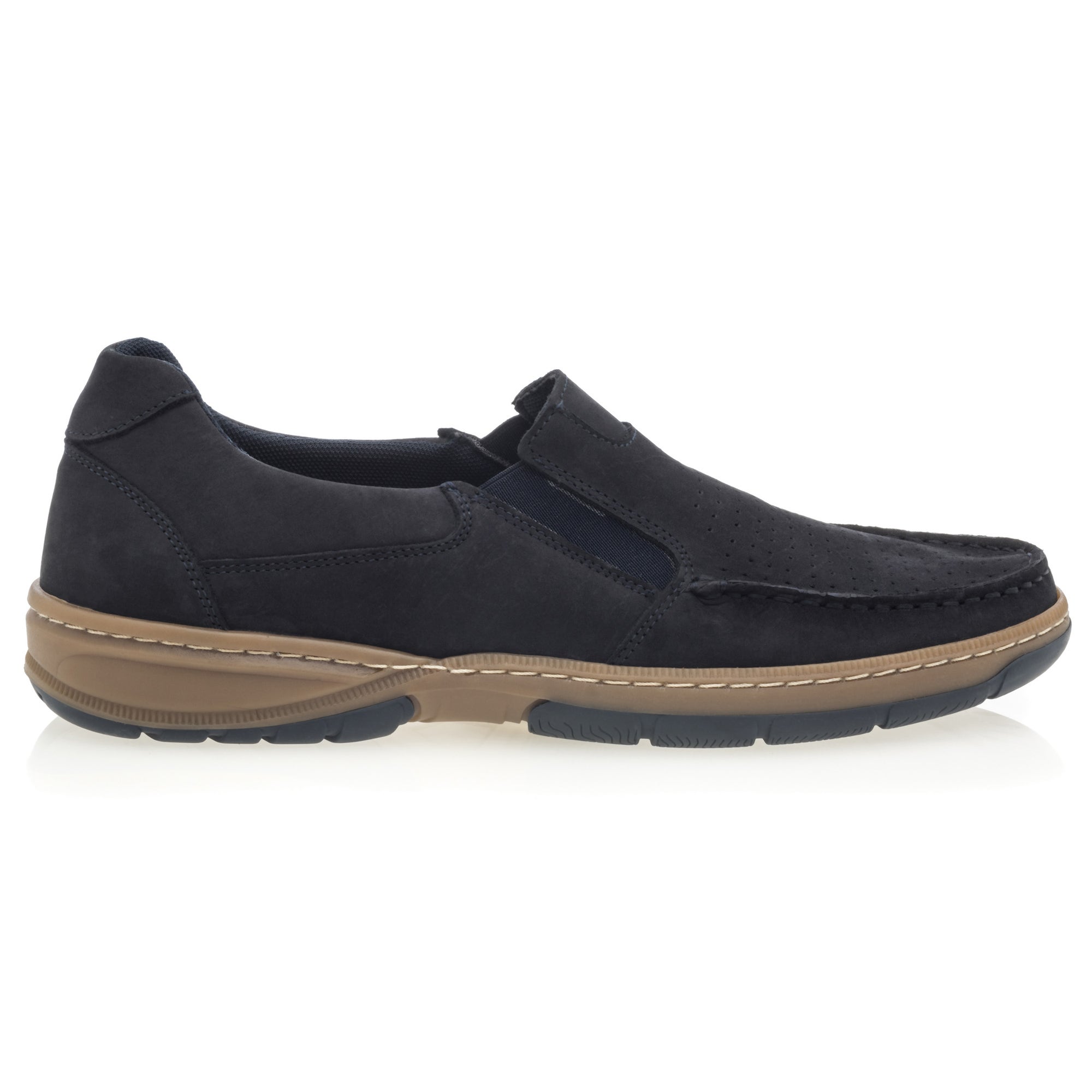 Mocassins Homme en cuir bleu marine
