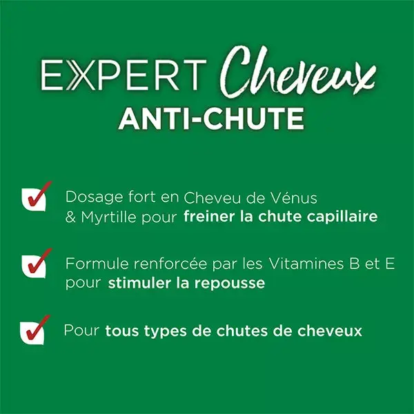 Forté Pharma Expert Anti-Queda de Cabelo com Biotina e Mirtilo, 90 comprimidos