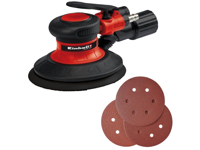 Einhell Druckluft-Exzenterschleifer TC-PE 150 Kompakter Exzenterschleifer mit 150 mm Schleiftellerdurchmesser