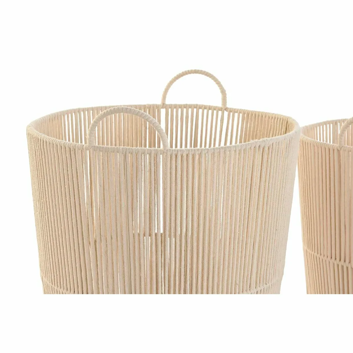 DKD Home Decor Set de Basket Métal Beige