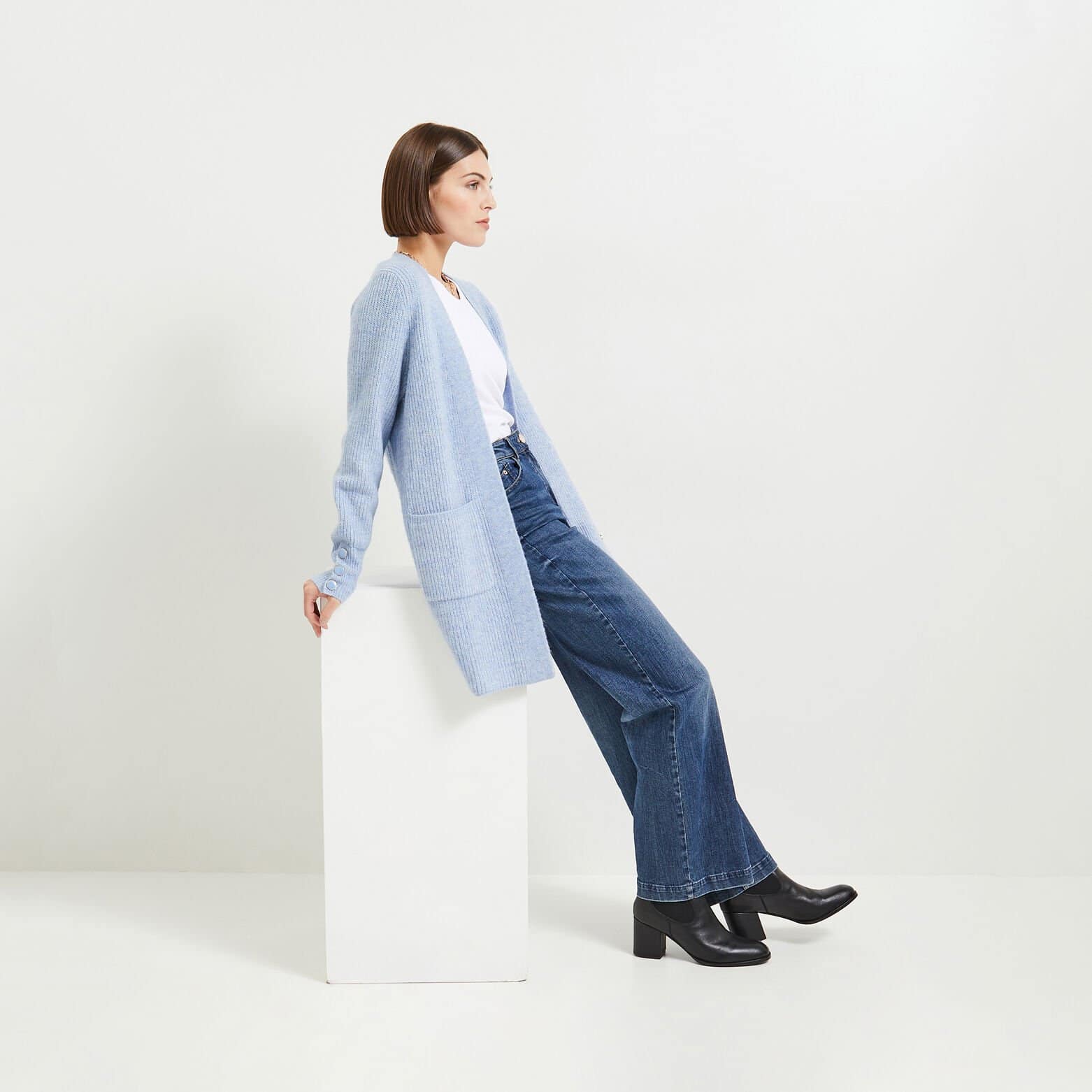 Gilet long femme