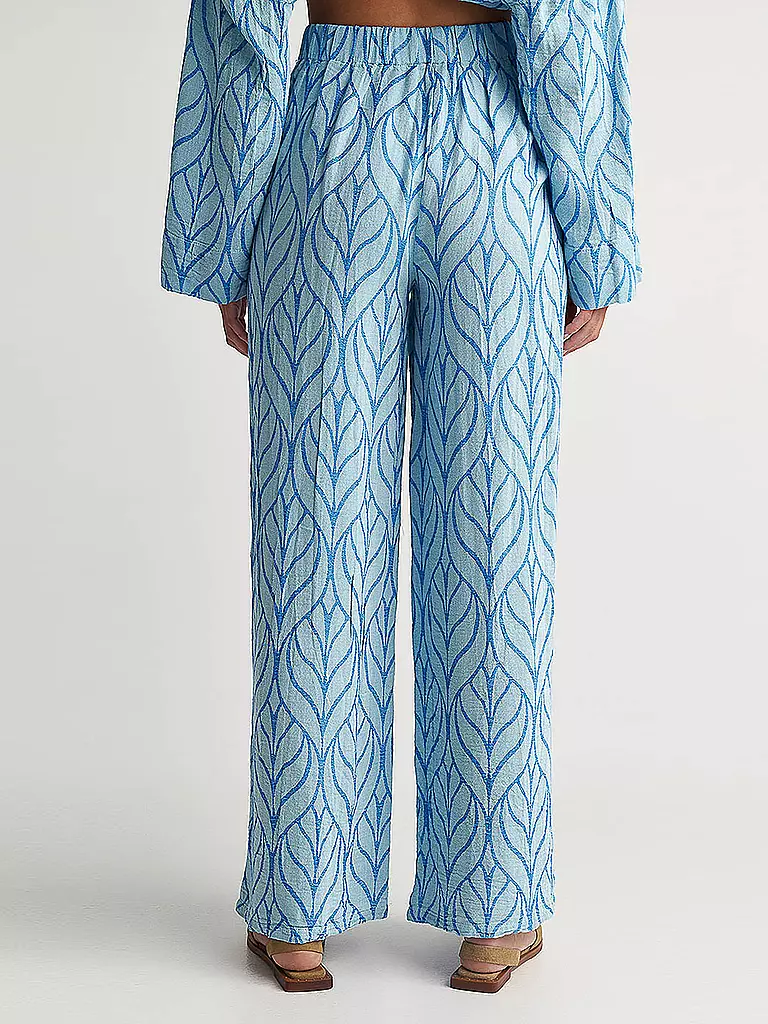PEARL & CAVIAR Hose Wide Fit ZAKAR blau