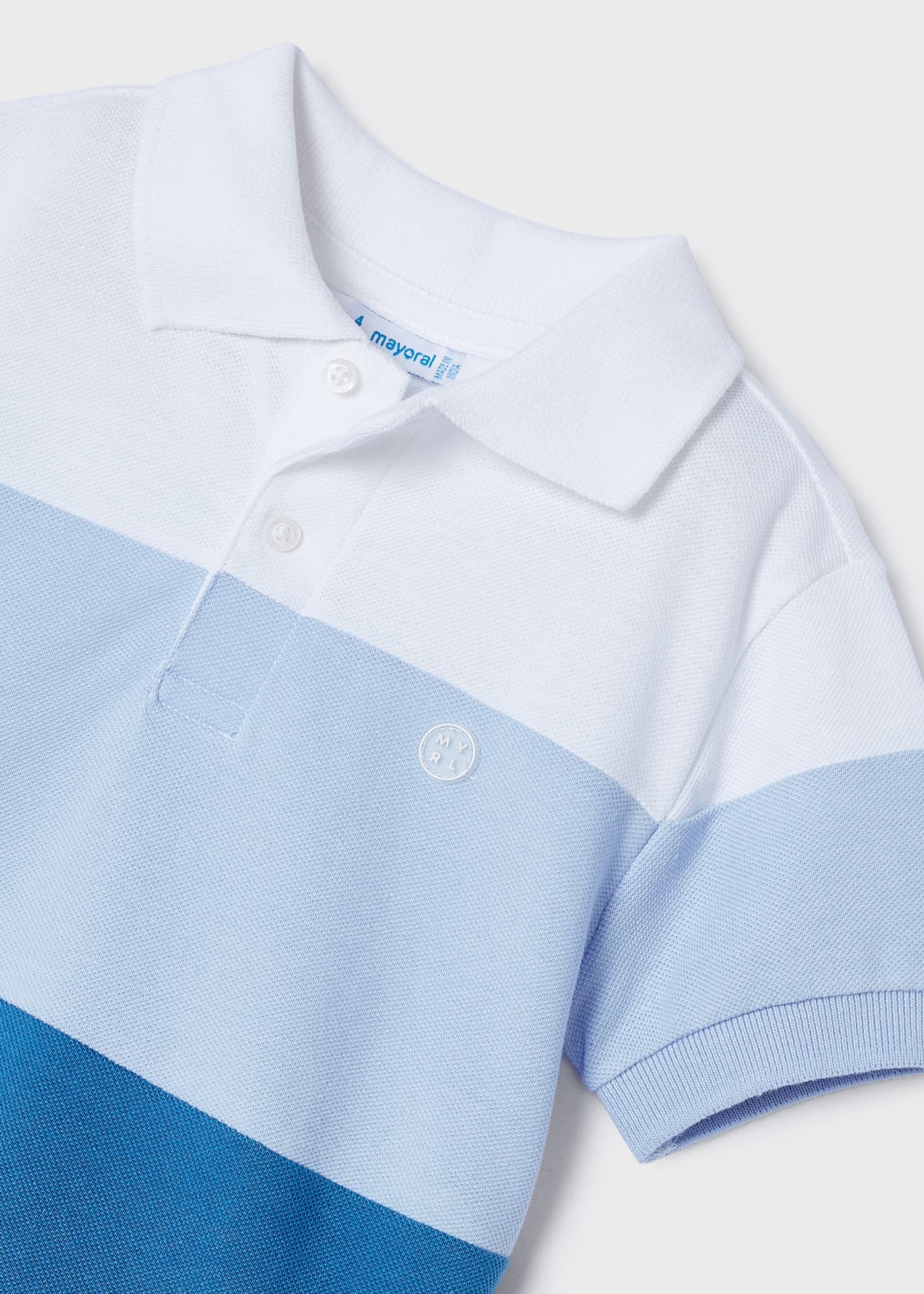 Camisa polo de manga curta com estampa para meninos