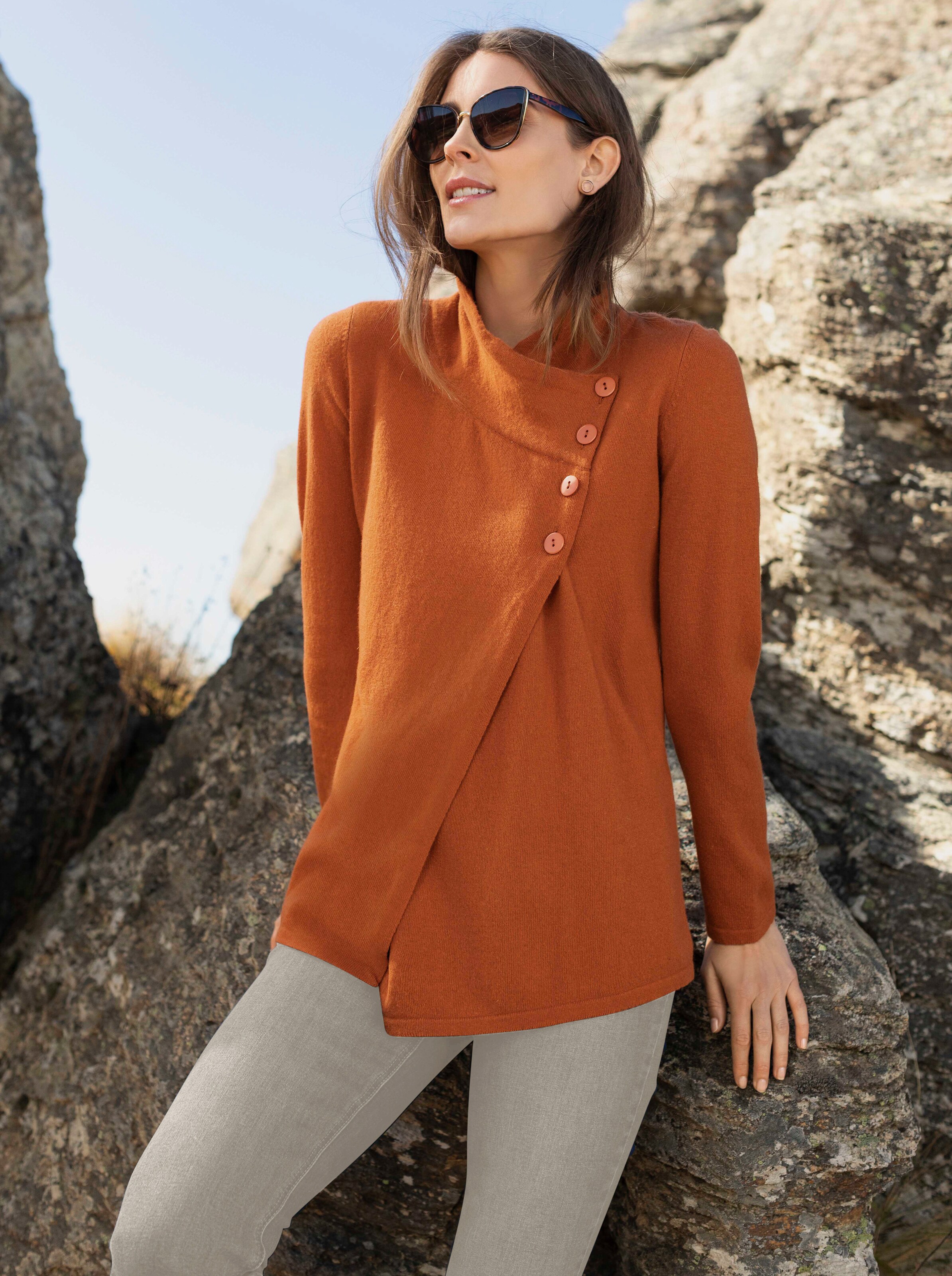 Stehkragenpullover