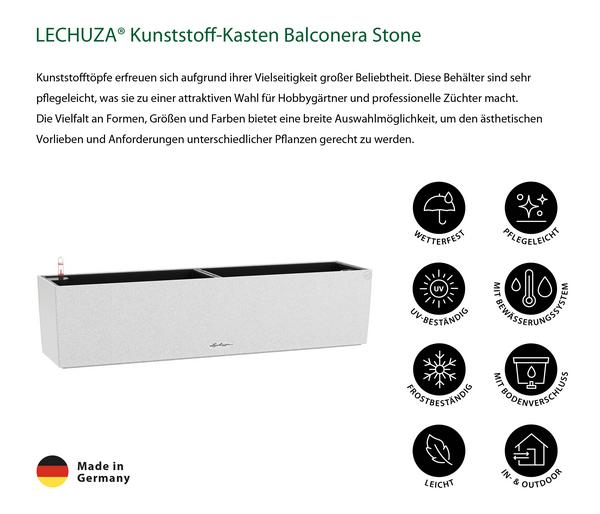 LECHUZA® Kunststoff-Kasten Balconera Stone,