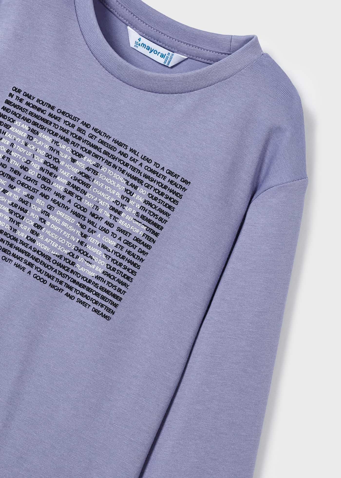 Camiseta Better Cotton com estampa de letras para meninos